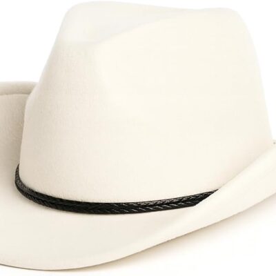 Plus Size Felt Cowboy Fedora Wide Brim Unisex