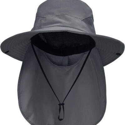 Bucket Hat with Neck Flap UPF 50+ Wide Brim Unisex