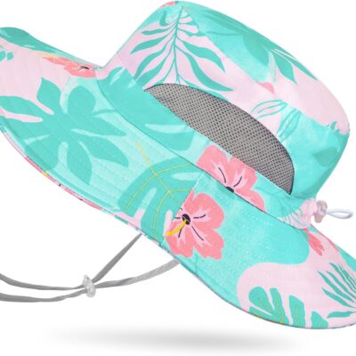 Kids Mesh Bucket Hat UV Protection Foldable for Girls