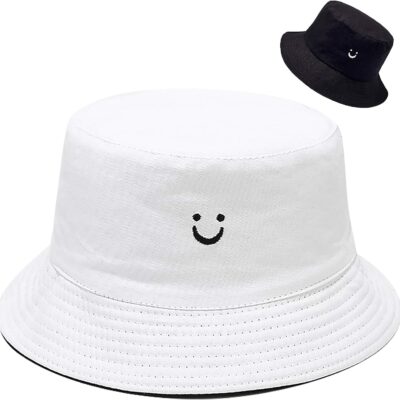 Unisex Reversible Bucket Hat Aesthetic Fishing