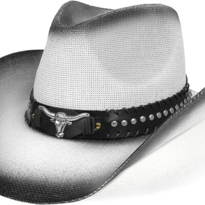 Straw Cowboy Hat Wide Shapeable Brim Unisex