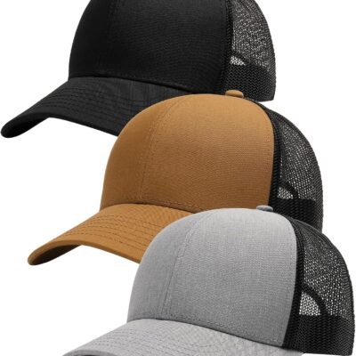 Mens Mesh Trucker Hat Structured Adjustable
